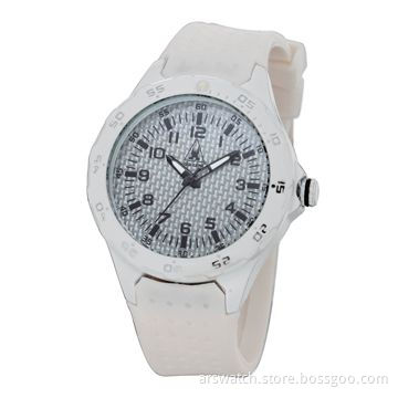Sports Watch, Made of Alloy Case with Silicone Band, Carbon Fiber Dial Materials, Japan Movement